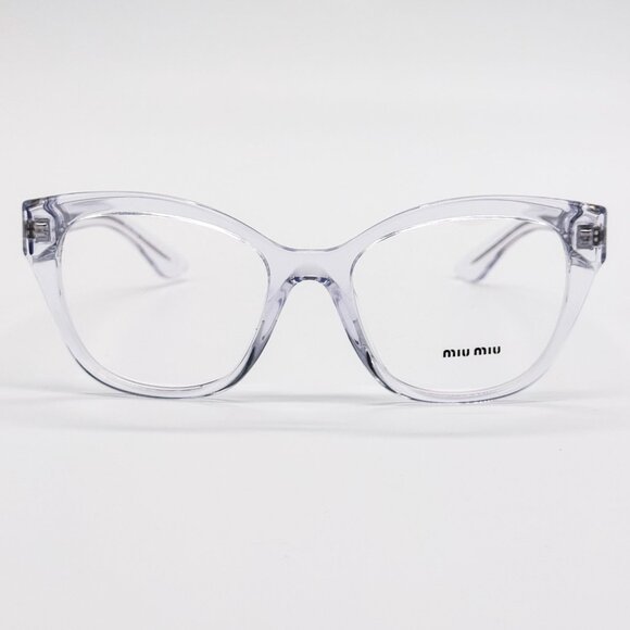 NEW MIU MIU EYEGLASSES, MIU MIU WOMEN TRANSPARENT CAT EYE MU05XV 15Z1O1 - Picture 3 of 9